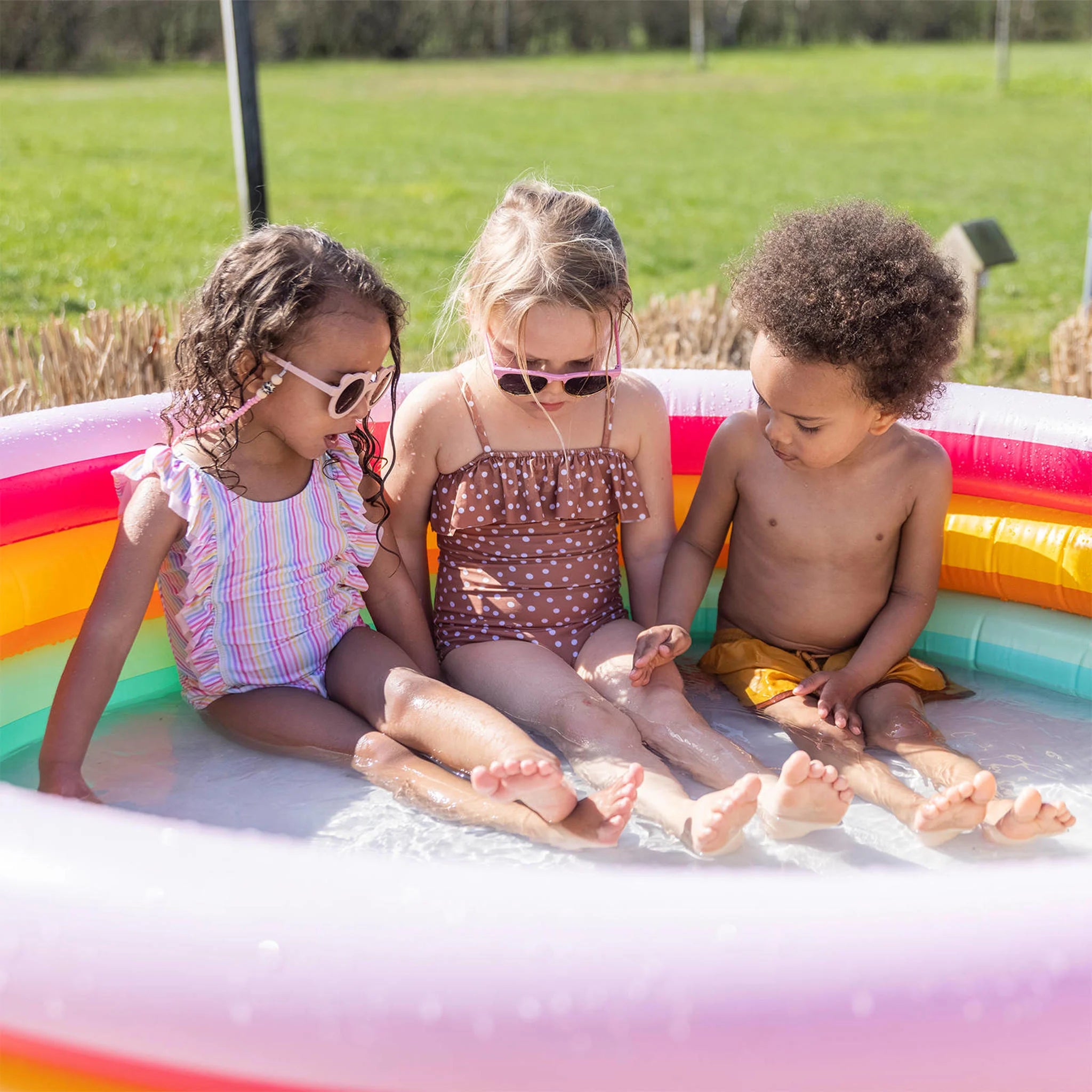 Piscine pour enfants Swim Essentials à imprimé arc-en-ciel, 150 cm