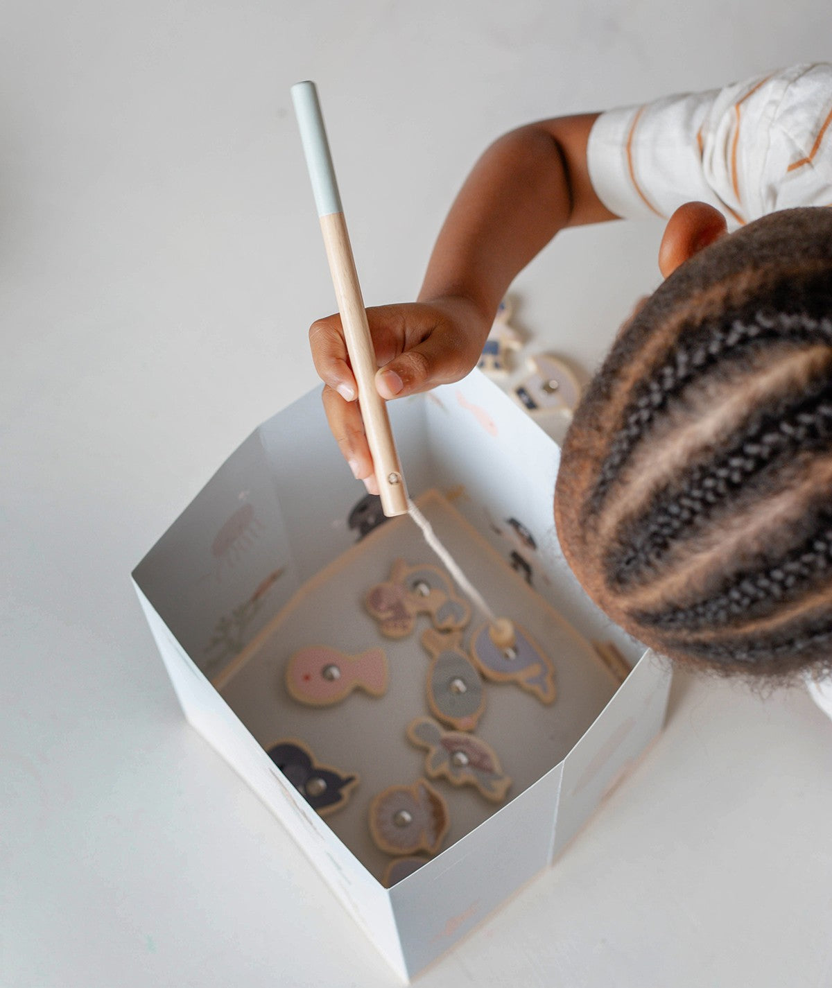 Jeu de pêche en bois