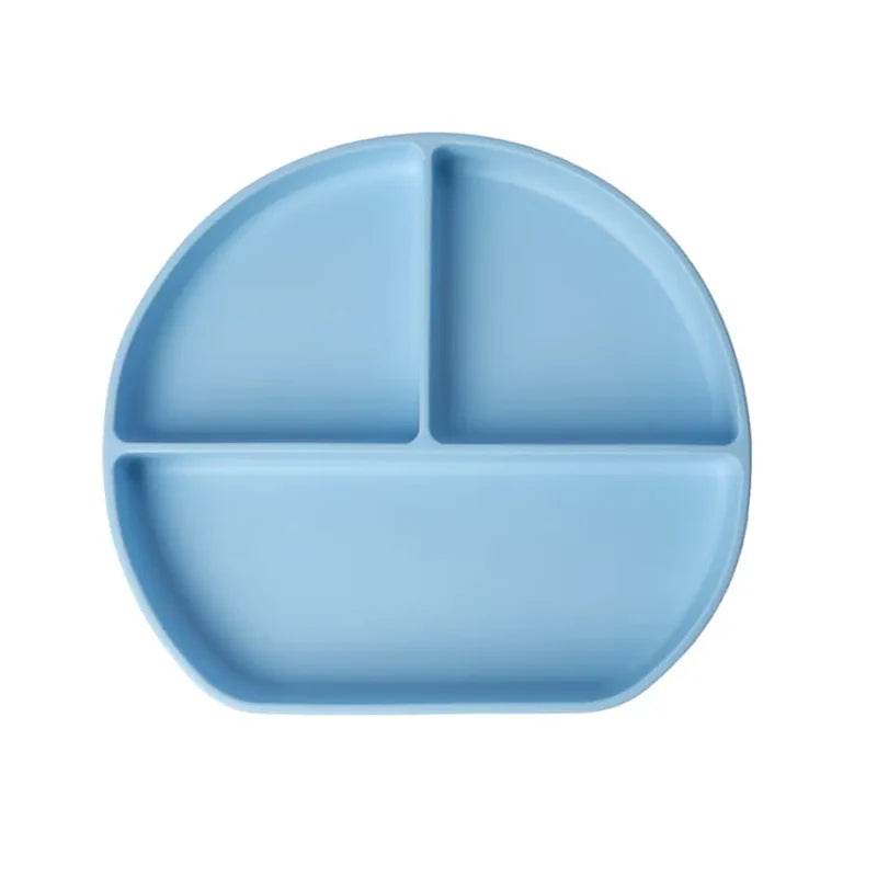 YUMMY Assiette en Silicone Multi-Compartiments avec Ventouse 4M+