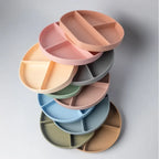YUMMY Assiette en Silicone Multi-Compartiments avec Ventouse 4M+
